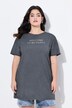 Camiseta, oversize, letras de purpurina, alas en la espalda