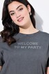 Camiseta, oversize, letras de purpurina, alas en la espalda