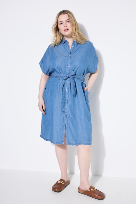 Vestido camisero, vaquero suave, cinturón