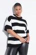 Pull oversize à rayures, manches courtes