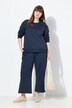 Jupe-culotte en molleton de coton bio, jambe large et taille élastique