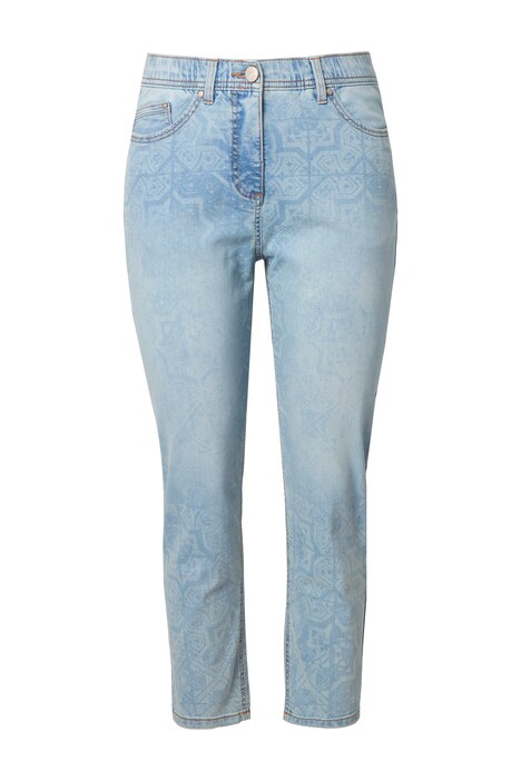 Tile Laser Print Stretch Fit Jeans