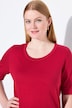 Twinset sweater, rund hals, korte ærmer, Pima-bomuld