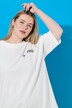 T-skjorte, oversize, halve ermer, trykk på ryggen