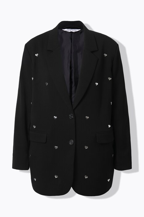 Blazer, oversize, remaches de corazón