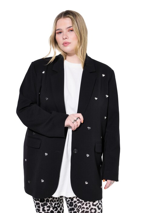 Blejzr, oversize, nýtky ve tvaru srdce