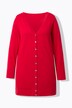 Long-Strickjacke, V-Ausschnitt, Langarm, Pima Cotton