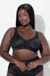 Soutien-gorge minimiseur, sans armatures, satin et dentelle – bonnet C-F