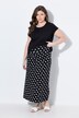 Jupe maxi en jersey imprimé Bellieva. Taille extensible