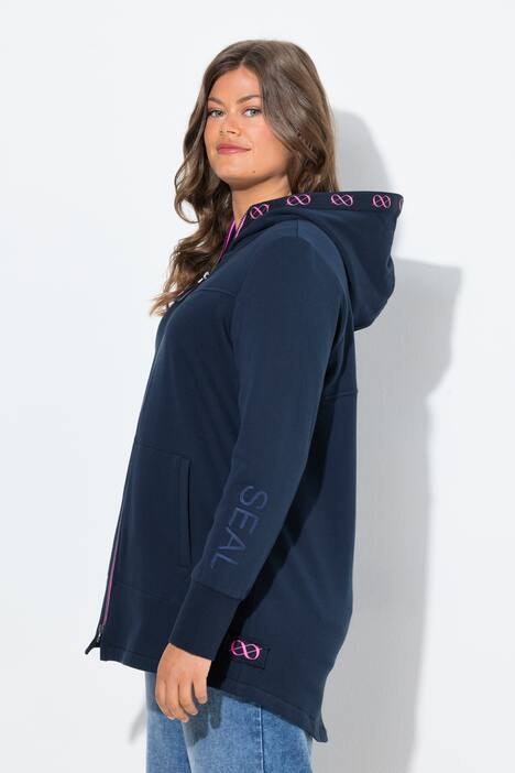 Sweatjacke, Kapuze, Langarm