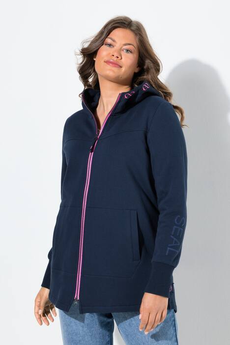 Sweatjacke, Kapuze, Langarm