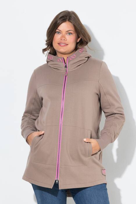 Sweatjacke, Kapuze, Langarm