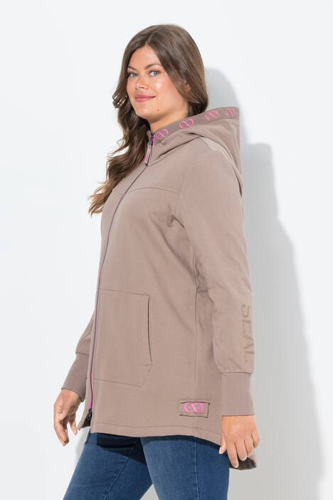 Sweatjacke, Kapuze, Langarm