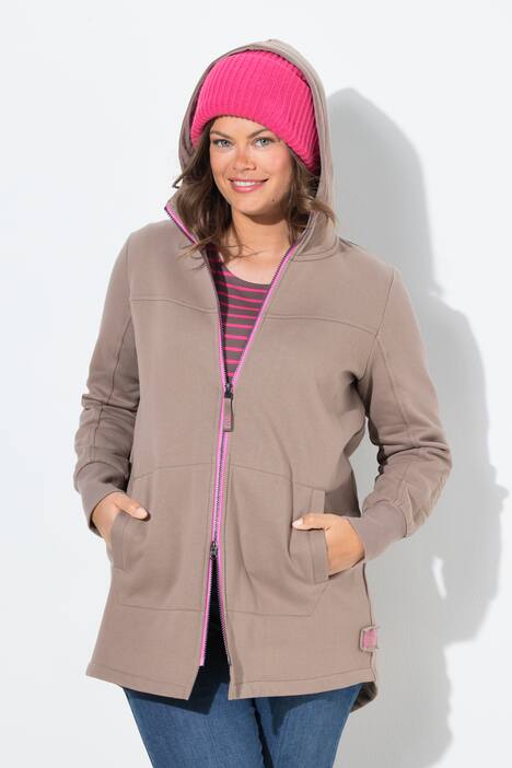 Sweatjacke, Kapuze, Langarm