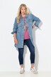 Shaket vaquero, oversize, cuello camisero, manga larga