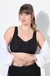 Soutien-gorge de maintien, sans armatures, dentelle motif cœurs - bonnets C-H