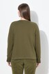 Veste en molleton de coton bio, encolure en V et manches longues