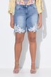 Jeans shorts, straight, lace at the hem