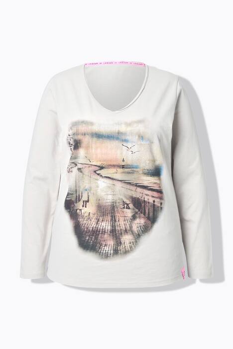 Maglia con scollo a V, maniche lunghe e OEKO-TEX MIG