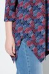 T-shirt en coton bio, décolleté en V et manches 3/4, base se terminant en pointes