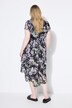 Robe midi en mousseline, fond de robe et volants, coupe évasée