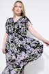 Robe midi en mousseline, fond de robe et volants, coupe évasée