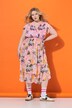 Robe midi en mousseline, fond de robe et volants, coupe évasée