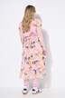 Robe midi en mousseline, fond de robe et volants, coupe évasée