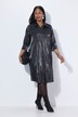 Vestido midi, motivo de leopardo Jacquard, cuello camisero, manga 3/4