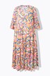 Robe maxi à volants, imprimé bananes