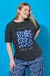 T-shirt dal taglio oversize con stampa leopardata e look vintage