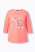 Shirt, tekstmotief, A-lijn, ronde hals, 3/4-mouw