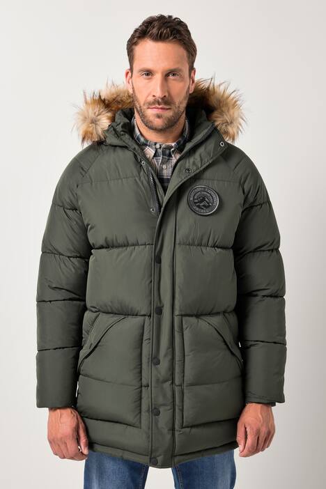 Parka matelassée à capuche JP 1880, flocage et fourrure synthétique - jusqu'au 8 XL