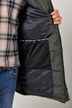 JP1880 doorgestikte parka, capuchon, geweven bont, badges, tot 8XL