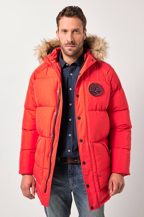 Parka matelassée à capuche JP 1880, flocage et fourrure synthétique - jusqu'au 8 XL