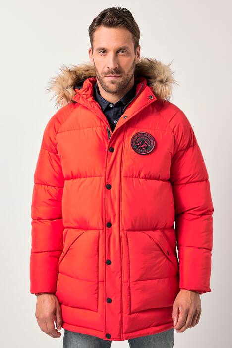 Parka matelassée à capuche JP 1880, flocage et fourrure synthétique - jusqu'au 8 XL