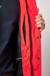 JP1880 doorgestikte parka, capuchon, geweven bont, badges, tot 8XL