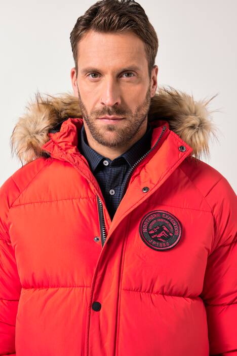 Parka matelassée à capuche JP 1880, flocage et fourrure synthétique - jusqu'au 8 XL