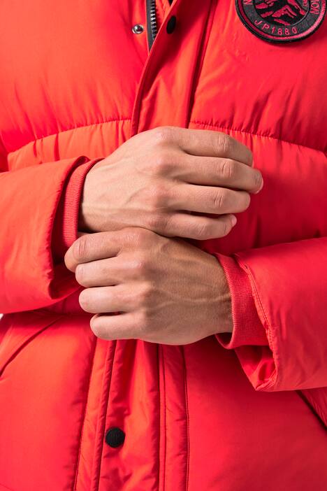 Parka matelassée à capuche JP 1880, flocage et fourrure synthétique - jusqu'au 8 XL