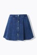 Jeans midi-rok, A-lijn, knoopsluiting