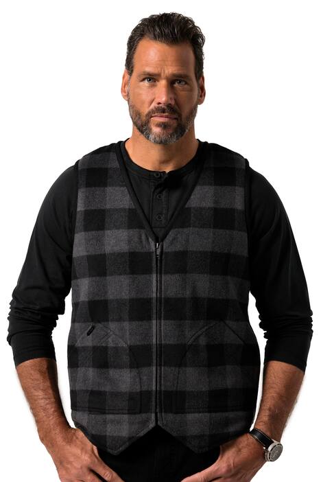 Vlněná vesta JP1880, vysoký podíl vlny, teddy podšívka, zip, do 7XL