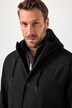 JP1880 functionele jas in wollook, waterafstotend, capuchon, rits, tot 7XL