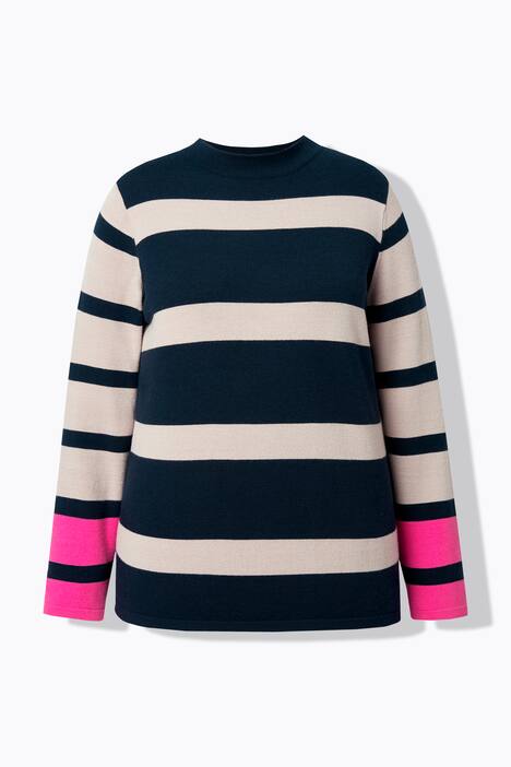 Mixed Stripe Colorblock Sweater