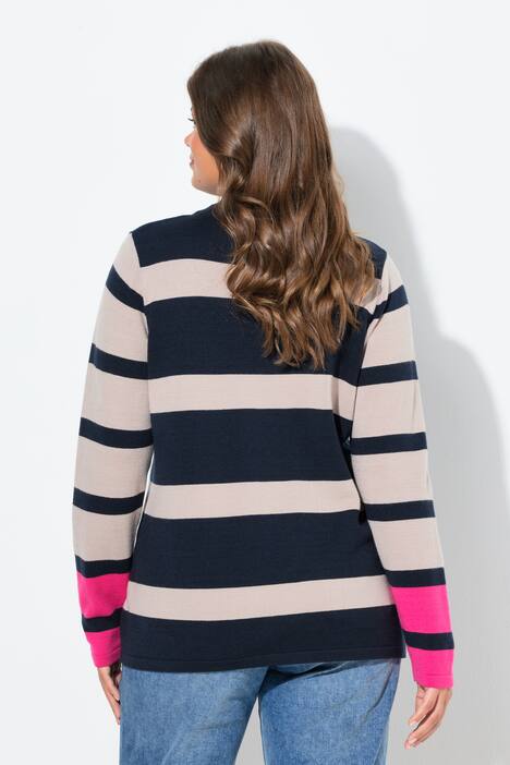 Mixed Stripe Colorblock Sweater