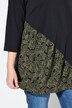 T-shirt en coton bio, encolure bateau et manches 3/4, coupe évasée