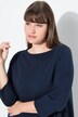 T-shirt, A-lijn, boothals, 3/4-mouwen, biologisch katoen