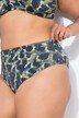 Bas de bikini, taille haute et imprimé camouflage