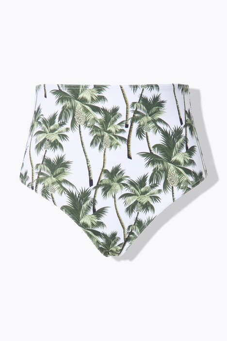 Bikinitrusser, high waist og palmeprint
