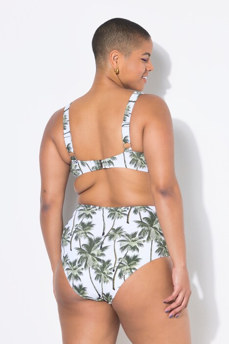 Bikinitrusser, high waist og palmeprint
