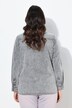 Blusa vaquera, cuello camisero, botones de presión, manga larga